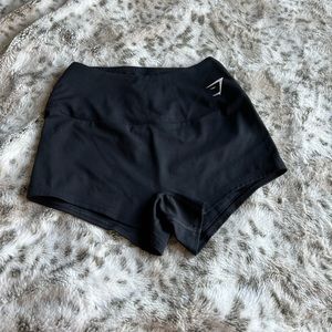 Gymshark black short length training shorts
